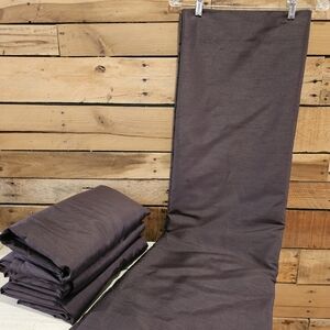 Four Target Home Eggplant Textured Pocket  Top Curtain Panels 54" x 94"